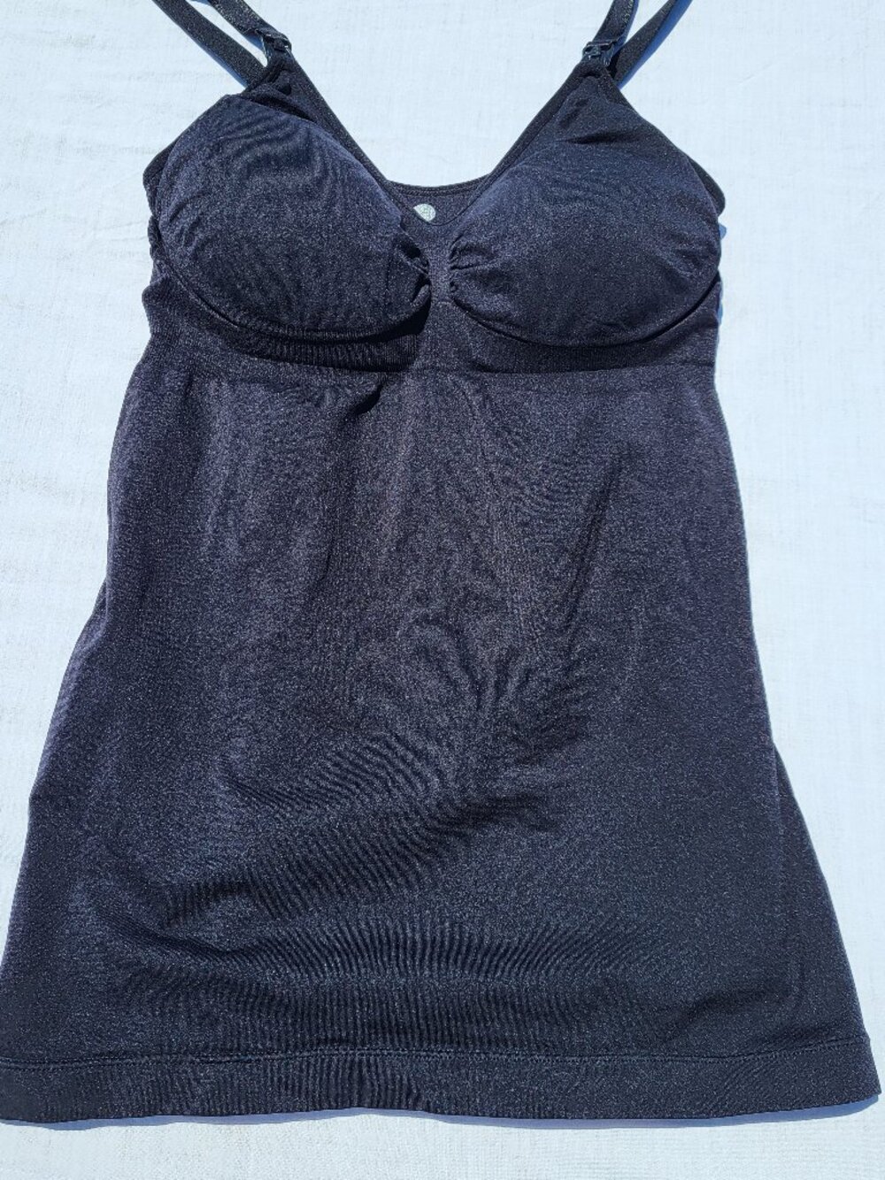 Kindred Bravely Tank Cami Women's Large Black Built in Bra